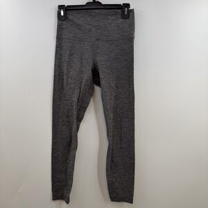 Lululemon Align High-Rise Pant 25" leggings heathered black size 6 Nulu fabric